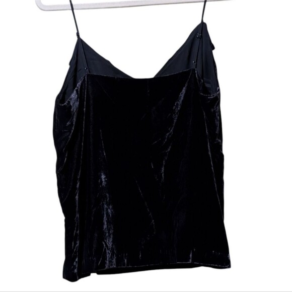 J. Crew Going Out Cami Tank Top 6 Black Velvet - Picture 2 of 6